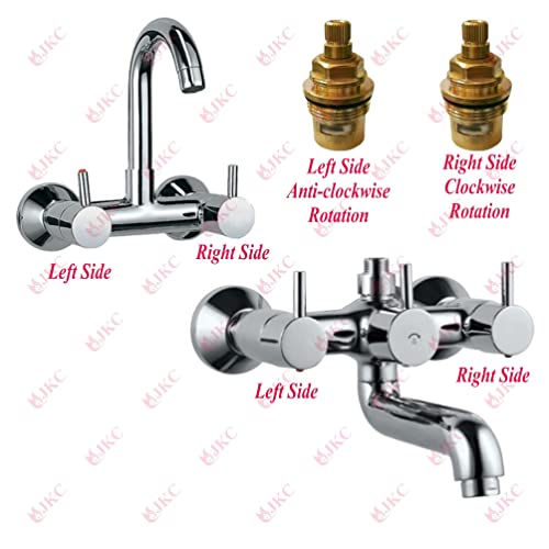 JKC Jaguar Tap Spindle for Water tap Spares and Accessories Parts for Jaquar Type Tap (Florentine Type, 2) (Left & Right for Mixer)