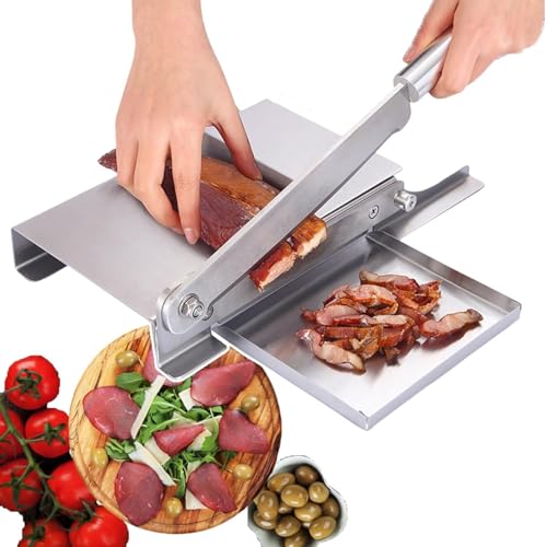 Cortador y picador manual de carne, sierra de hueso ajustable de acero inoxidable para cortar carne de res, pollo, atún, frutas y verduras