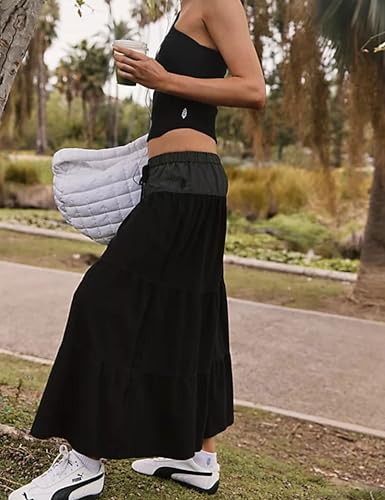 Zontroldy Women's Summer Tiered Wide Leg Flowy Boho Pants Drawstring Low Rise Palazzo Flared Cropped Trousers4