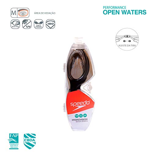 Speedo Hydrovision Máscara de Natação, Unissex, Amarelo (Citronela Fume), Único, Amarelo (Citronela