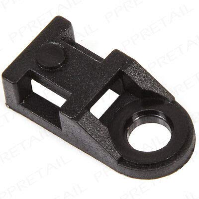 UKCable-Ties Cable Tie Eyelets Bases Screw Mount Saddle 4.8mm Black - Pack of 100 - Image 2