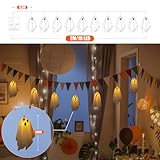 Zodight Ghosts of Halloween String Lights, 3M 10LED Hanging Ghosts 8 Modes Fairy Light with Remote Control, Battery Operated Decoration Indoor Outdoor for Halloween Decoration - Image 8