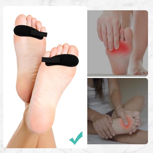Image of Woanger 8 Pcs Hammer Toe Crest Cushion Soft Straightener Buttress Pads Splint Reduces Pressure from Calluses and Hammer Toes, Medium, Right, Left(Single Hole,Black)