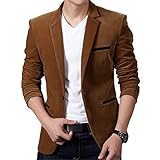 Stoff: Herren-Blazer aus Cord ist aus hochwertigem Stoff, weich und leicht, atmungsaktiv, nicht leicht zu schrumpfen oder zu verblassen, so dass Sie bequem und einzigartig zu tragen sind.