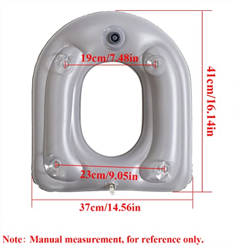 Toilettensitzkissen, aufblasbares WC-Hilfskissen mit Saugnäpfen, passend für Standard-Toilettensitz, Badezimmer, erhöhtes Kissen zur Schmerzlinderung von Operationen – Bild 6