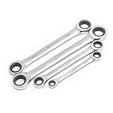 SATA 4-Piece Full-Polish Metric Ratcheting Wrench Set with 72-Tooth Gear and Off-Corner Loading...