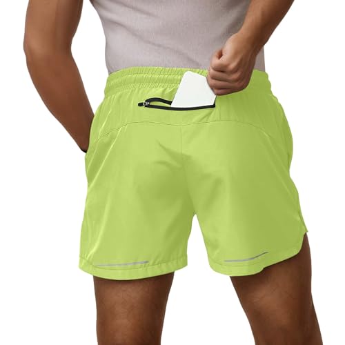Vekewsap Pantalones cortos deportivos para hombre con bolsillo trasero, pantalones de correr, pantalones cortos, pantalones de entrenamiento, pantalones cortos de deporte, pantalones cortos para