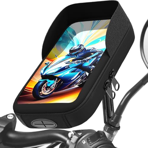 Turnaroundtech Porta cellulare scooter Custodia impermeabile con copertura antiriflesso compatibile...