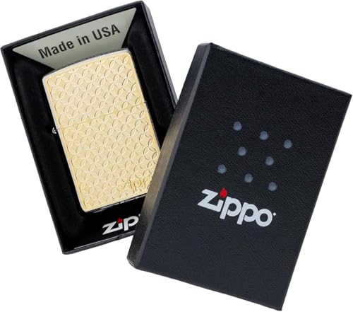 Encendedor Zippo con placa dorada resistente al viento miniatura 6