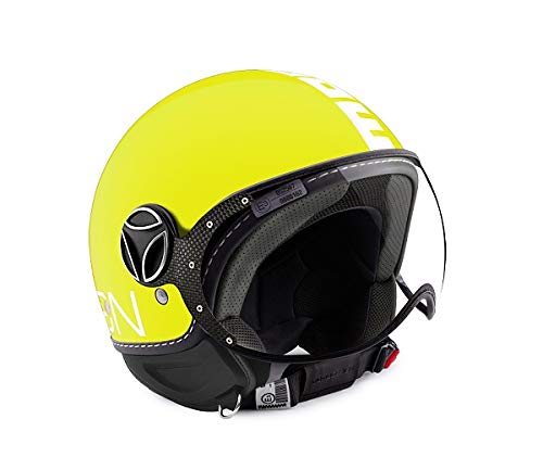 Casco Jet MOMO DESIGN Fighter FGTR Classic Amarillo-Blanco Talla M