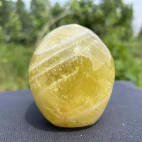 Cuarzo amarillo calavera de cristal mineral natural tallada para decoración 7