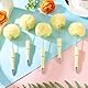 Boutigem 10 Stück Plüsch-Pom-Pom-Stift, Plüsch-Kugelschreiber, flauschiger Kunststoffperlenstift für Schule, Bürobedarf, DIY, personalisierter Stift, Studenten, Schreibdekoration, Gelb