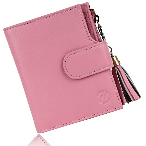 Image of Zeetap Wallets for Women - Genuine Leather Ladies Wallet - RFID Wallet for Ladies | Gift Wallet for Women and Girls - Female Zipper Wallet (Mauve Pink)