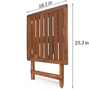 cucunu Outdoor Folding Side Table 18x18“ for Patio, Garden & Camping - Adirondack Table Made of Acacia Wood - Coffee & Dining End Tables cucunu Outdoor Folding Side Table 18×18 for Patio Garden Camping Adirondack Table Made of Acacia Wood Coffee Dining End Tables
