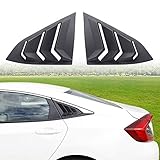 DXGTOZA 10th Gen Civic Racing Style Rear Side Window Louvers Air Vent Louvers Scoop Cover Blinds for...
