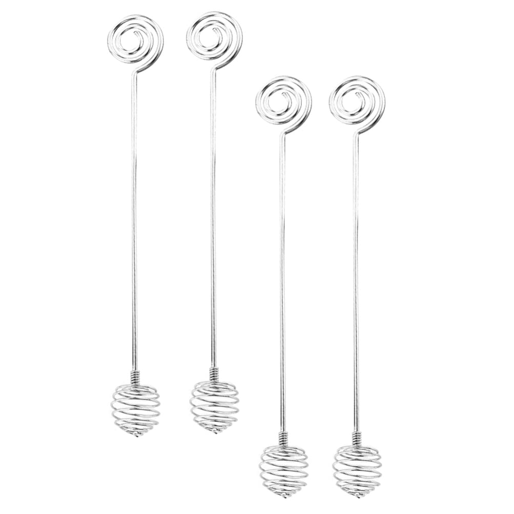 4pcs Stainless Steel Stirring Rods Long Handle Honey Mixing Sticks Cocktail Whisky Sticks for Bar Club Home Restaurant Kitchen Gadgets