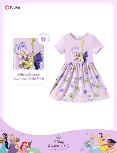 Image of Disney Minnie Mouse Princess Frozen Elsa Stitch Girls Dress Sleeveless & Short Sleeve Casual Summer Clothes Baby to Toddler