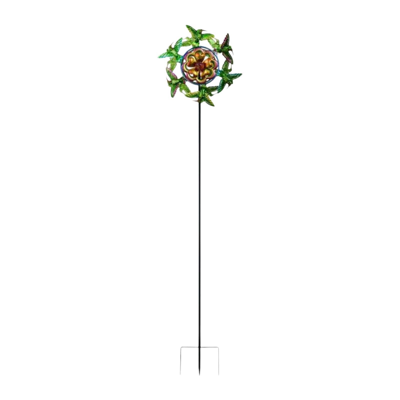 CALANDIS Windmill Crafts Double Side Modern with Prongs Base Stake for Backyard Patio Bird | Alarm Clocks | Garden D?©cor-image-5
