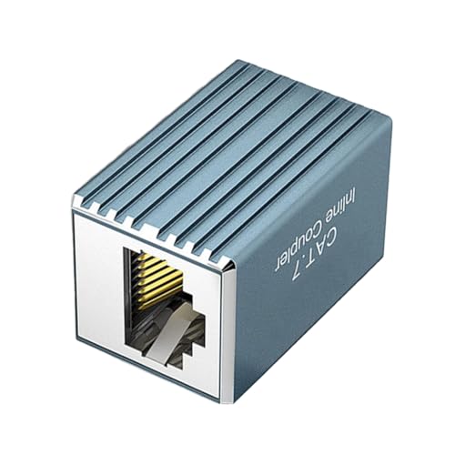 Image of Compactly Metal Shielded RJ45 LAN Coupling Ethernet Cable Connectors LAN Adapter Support 1Gbps /10Gbps Data Transmission