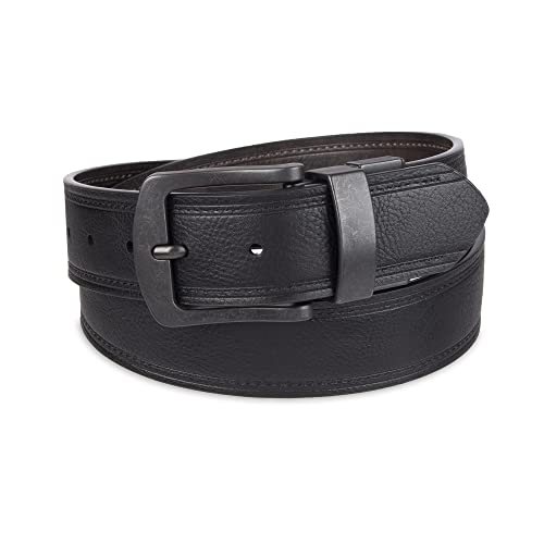 Image of Levi's Leather Men's Levis 40Mm Reversible Belt With Brushed Silver Buckle