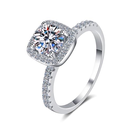Bague Moissanite argent 925 StarGems RX102 anti-ternissement