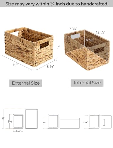 Storageworks WATER HYACINTH Wicker Basket, Baskets thumb #1