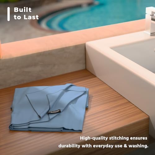 Image of Lifelong Microfiber Towel for Kids |Suede Quick Dry Towel for Bath, Swim, Lightweight, Absorbent Microfiber Towel |Soft & Gentle for Delicate Skin |Ideal for Swim, Travel |Pack of 1 | 120x60 cm (Blue)