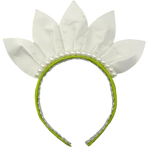 ZHENNAN Pearl Tiana Costume Hairbands, Princess Headbands Birthday Party Favors Halloween Hair Accessories