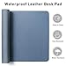 Aothia Leather Desk Pad Protector, Office Mat, Large Mouse Pad, Non-Slip PU Leather Blotter, Laptop Desk Pad, Waterproof Writing Pad for Office and Home (Denim Blue, 31.5