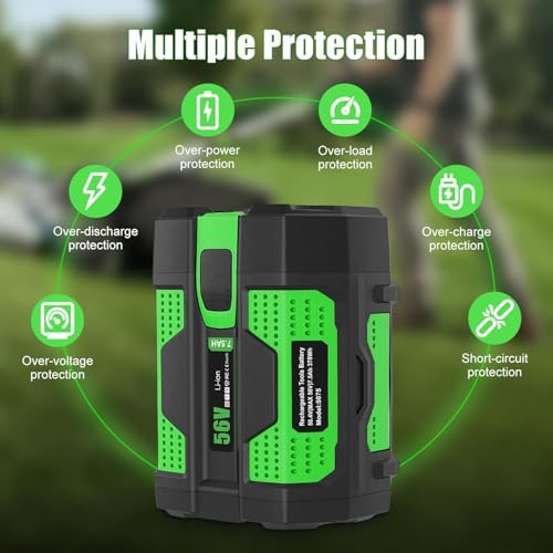 Image of TOMAPEX 56V 7.5Ah Upgraded Battery Replacement for EGO 56V Lawn Mower & Power Tools, 7500mAh Compatible with BA5600T BA4200T BA1400T BA2800 BA2240 BA1400(1 Pack)