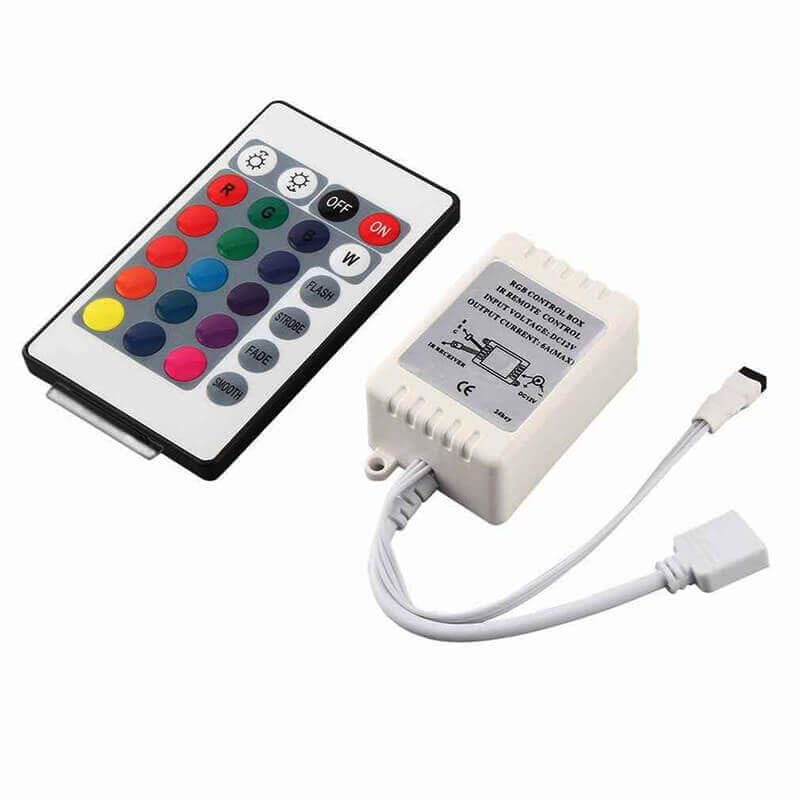 Image of Hexonix 12V DC Mini LED Strip RGB Remote Controller 24-Key RF Wireless Remote For RGB LED Light Strip