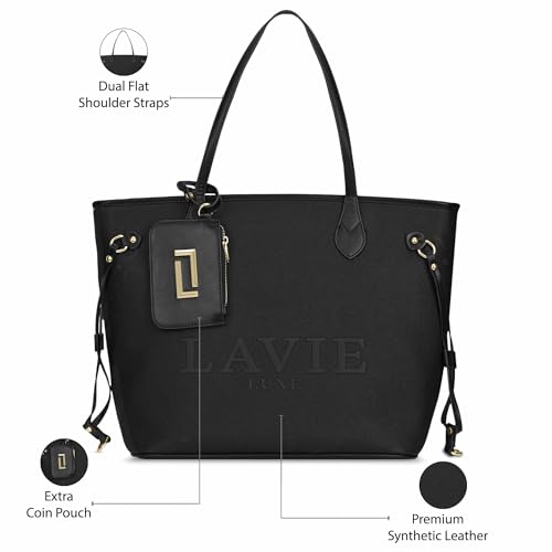 Image of Lavie Luxe Women's Elise Pro Laptop Tote Handbag | Fits Upto 15 Inch Laptop | Laptop Bag for Work | Ladies Purse | Stylish Shoulder Bag | Gift For Women