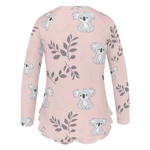 Cute Koala Girls Long Sleeve One-Piece Swimsuit UV Protection Quick Dry Swimwear Bathing Suit 208563803