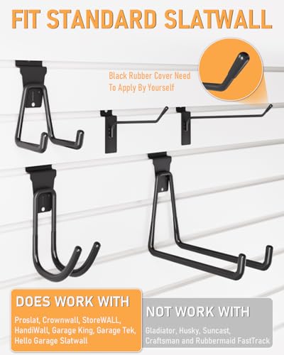 Incly NC-181 36 Pack Heavy Duty Slatwall Hooks thumb #3