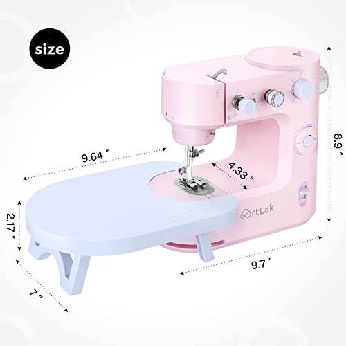 Sewing Machines for Beginner, ArtLak Portable Sewing Machine Mini with 16 Built-in Stitches and Reverse Sewing, Multi-function Mending Machine Small with Accessory Kit Pedal for Valentines Day Gifts