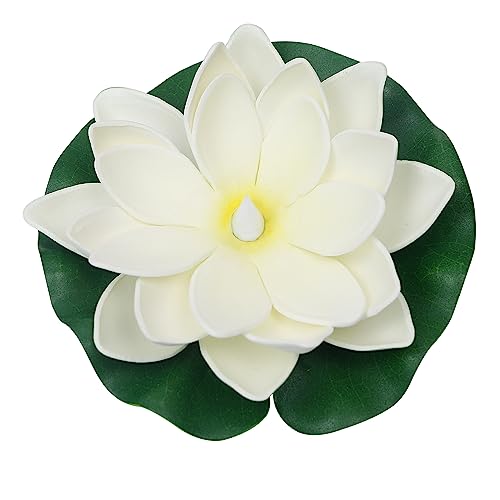 LACGO 12 PCS Waterproof Floating Lotus Light - Floating Flower Light Battery Operated Water Activated Warm White Pool Flower Lamp Wedding,Anniversary,Garden Decoration