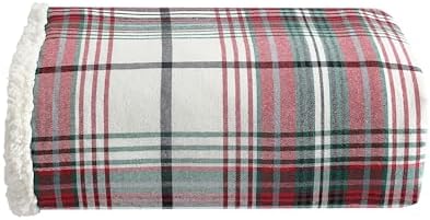 Eddie Bauer - Blanket, Super Soft Reversible Sherpa & Brushed Fle...
