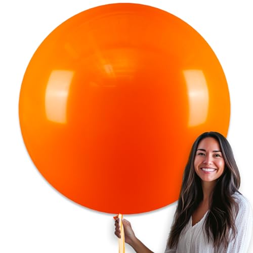 Image of PartyWoo Orange Balloons 4pcs 36 Inch Fall Latex Helium Balloons for Birthday Baby Shower Graduation Tangerine Little Cutie Pumpkin Tropical Sunshine Boho Theme Party Decorations Orange-Y9