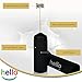 MatchaDNA Hello Handheld Battery Operated Milk Frother with Double Whisk Head for Thick Frothed Milk, Black