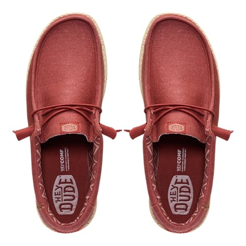 Image of HEYDUDE Men's Wally Stretch Canvas Loafers | Lightweight Slip On Shoes | Casual Walking, Travel & Everyday Style