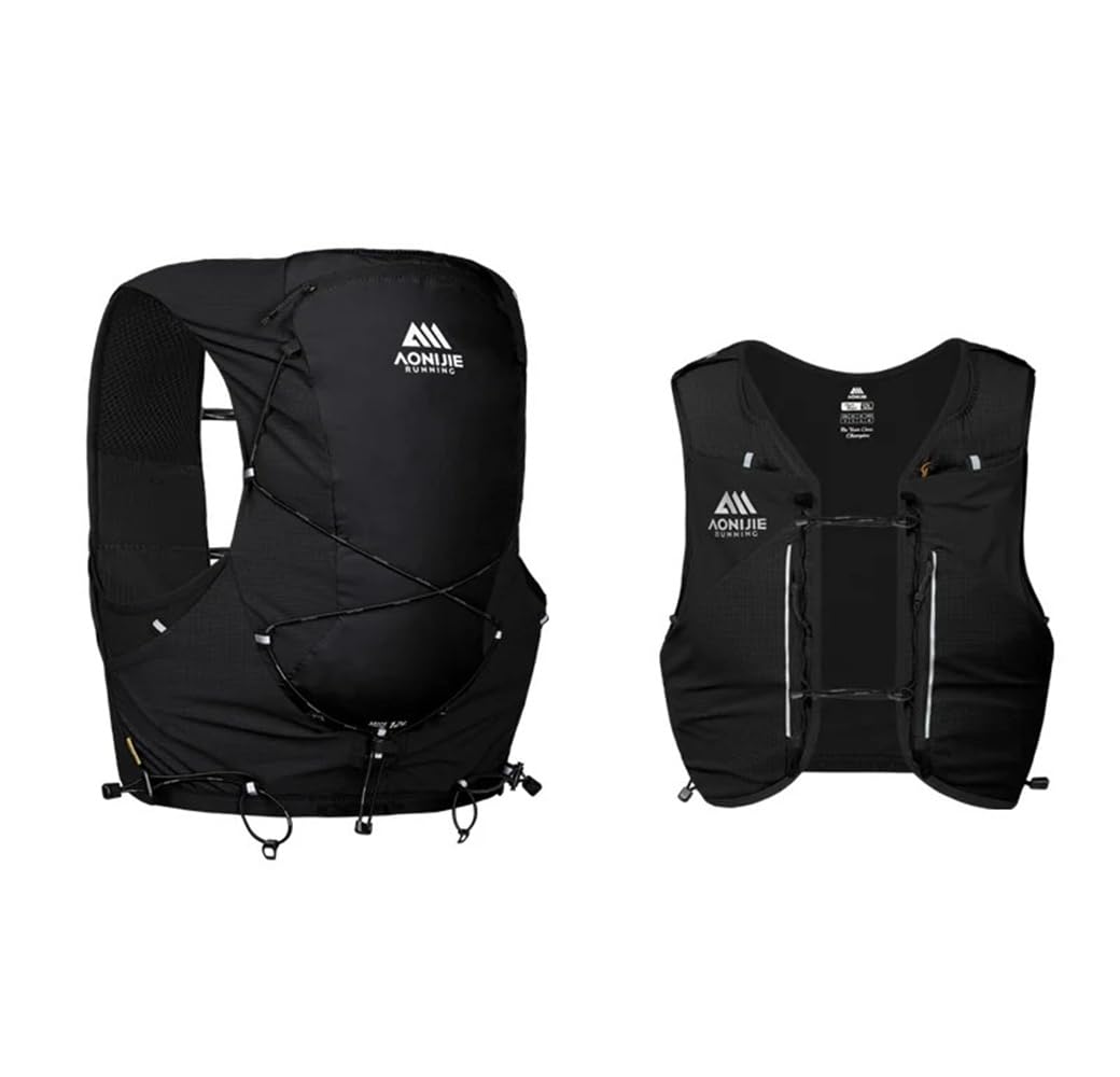 AONIJIE MB 12L - Zaino da corsa leggero con due borracce da 500 ml, gilet con più scomparti per corsa ed escursionismo