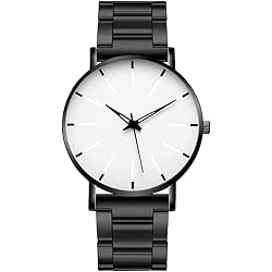 Ofertas De Alarmas Para Negocios ROSSOM Reloj para Hombre, Relojes para Hombre 2023, Reloj Informal de Lujo Superior para Hombre, Reloj de Cuarzo de Acero Inoxidable Completo de Negocios, Gran Oferta