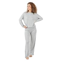 TRAMAS+ Pijama Angorina Mujer Set di Pigiama, Gris