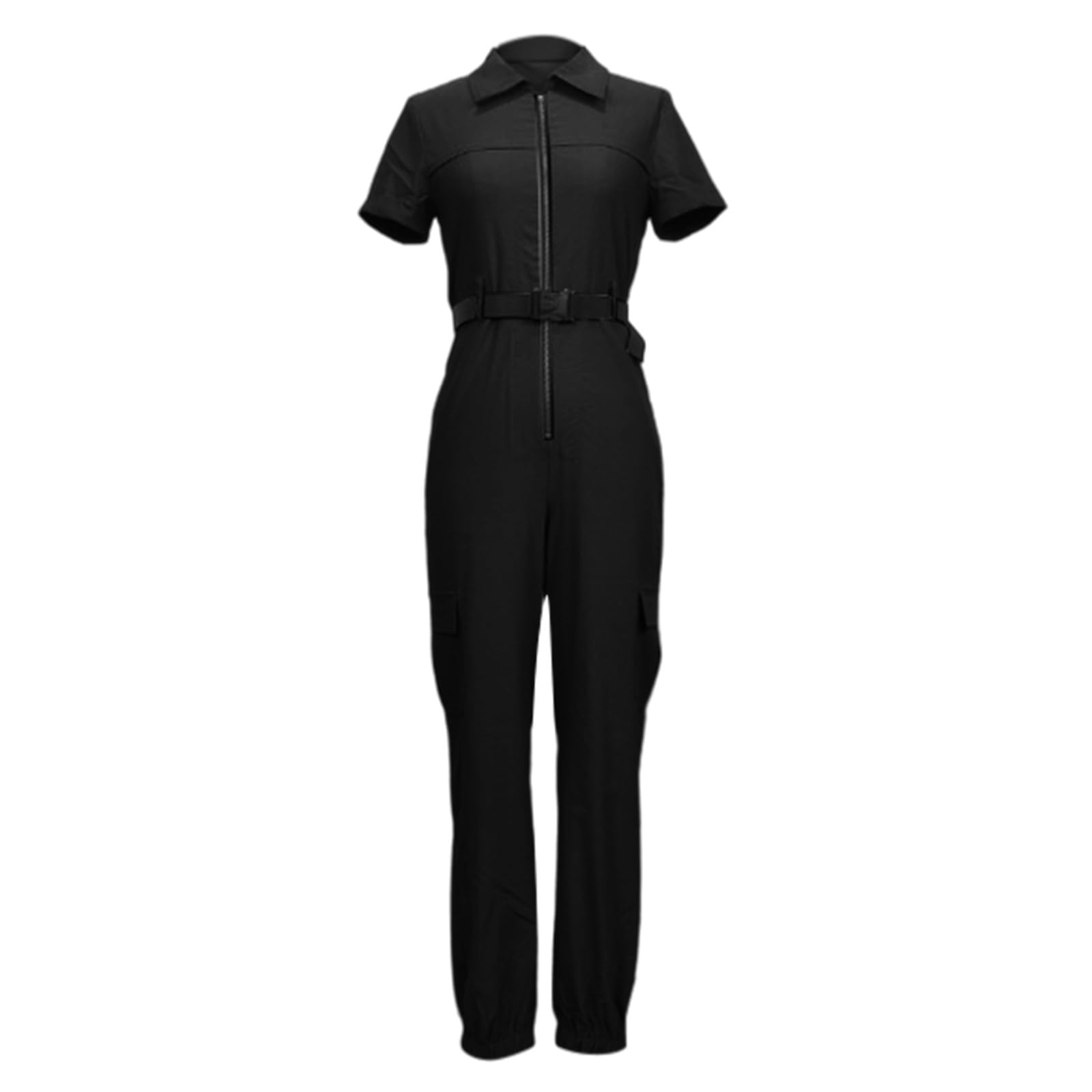 Tuta Elegante Donna -Jumpsuit casual estiva autunnale indossare tutti i giorni comoed tinta unita l design versatile.
