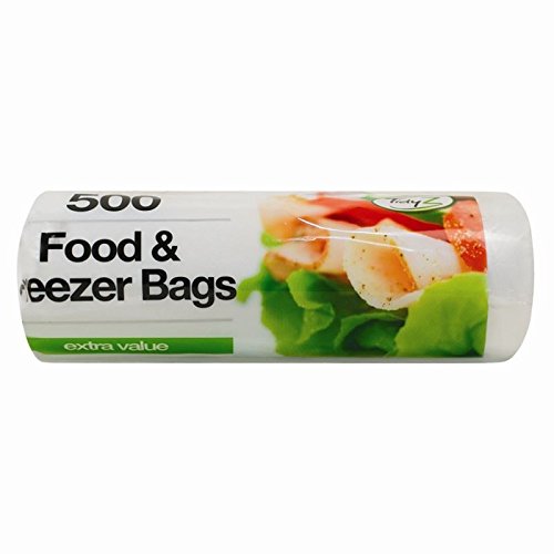 Lot de 500 sacs de congélation solides et réutilisables en rouleau pour congélation de tous les types d'aliments utilisés Résistance standard Cover