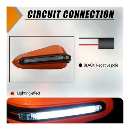 Protège-levier de frein motocross guidon scooter avec LED - 3