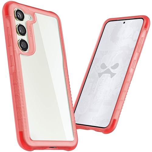 Image of Ghostek COVERT Clear Samsung Galaxy S23 Case for Women Girls Premium Protective Phone Cover Screen and Camera Lens Protection Wireless Charging Compatible Designed for 2023 Samsung S23 (6.1 IN) (Pink)