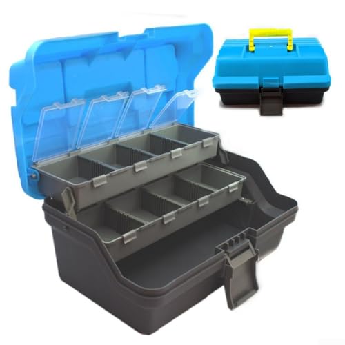 Fishing Lure Tackle Box, Large Capacity Fishing Tackle Storage Trays Fish Hook Lure Organizer Case Boxes Containers with Handle