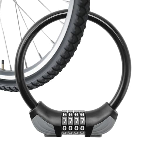 Bicycle Lock Combination | 4 dígitos Luminous Bicycle Safety Tool | Anti-Theft Bicycle Lock | para Scooter Travel Camping Outdoor Urban Commuting Road Trip School Garage