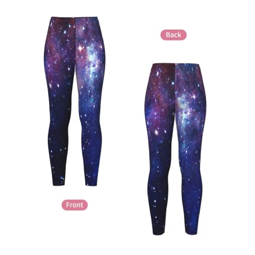 Leggings de galaxia morada mallas elásticas mujer yoga 5